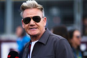 Gordon Ramsay, who recently tried Dua Lipa's mocktail recipe, looks on, on the grid prior to the F1 Grand Prix of Great Britain at Silverstone Circuit on July 07, 2024 in Northampton, England.