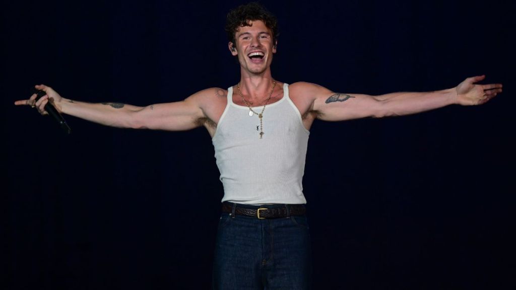 Canadian singer-songwriter Shawn Mendes performs during the Rock in Rio music festival in the Rio 2016 Olympic Park in Rio de Janeiro, Brazil, on September 23, 2024.