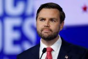 Republican vice presidential candidate Sen. JD Vance (R-OH) participates in a debate at the CBS Broadcast Center on October 1, 2024 in New York City. This is expected to be the only vice presidential debate of the 2024 general election.