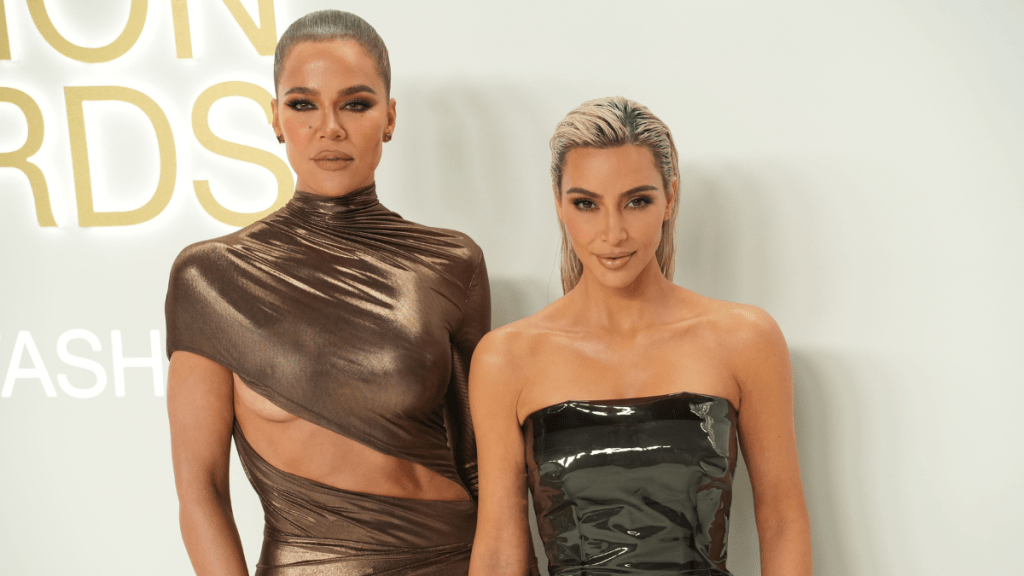 Khloe Kardashian and Kim Kardashian attend 2022 CFDA Fashion Awards on November 7, 2022 at Cipriani South Street in New York City.